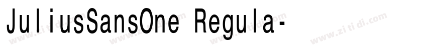 JuliusSansOne Regula字体转换